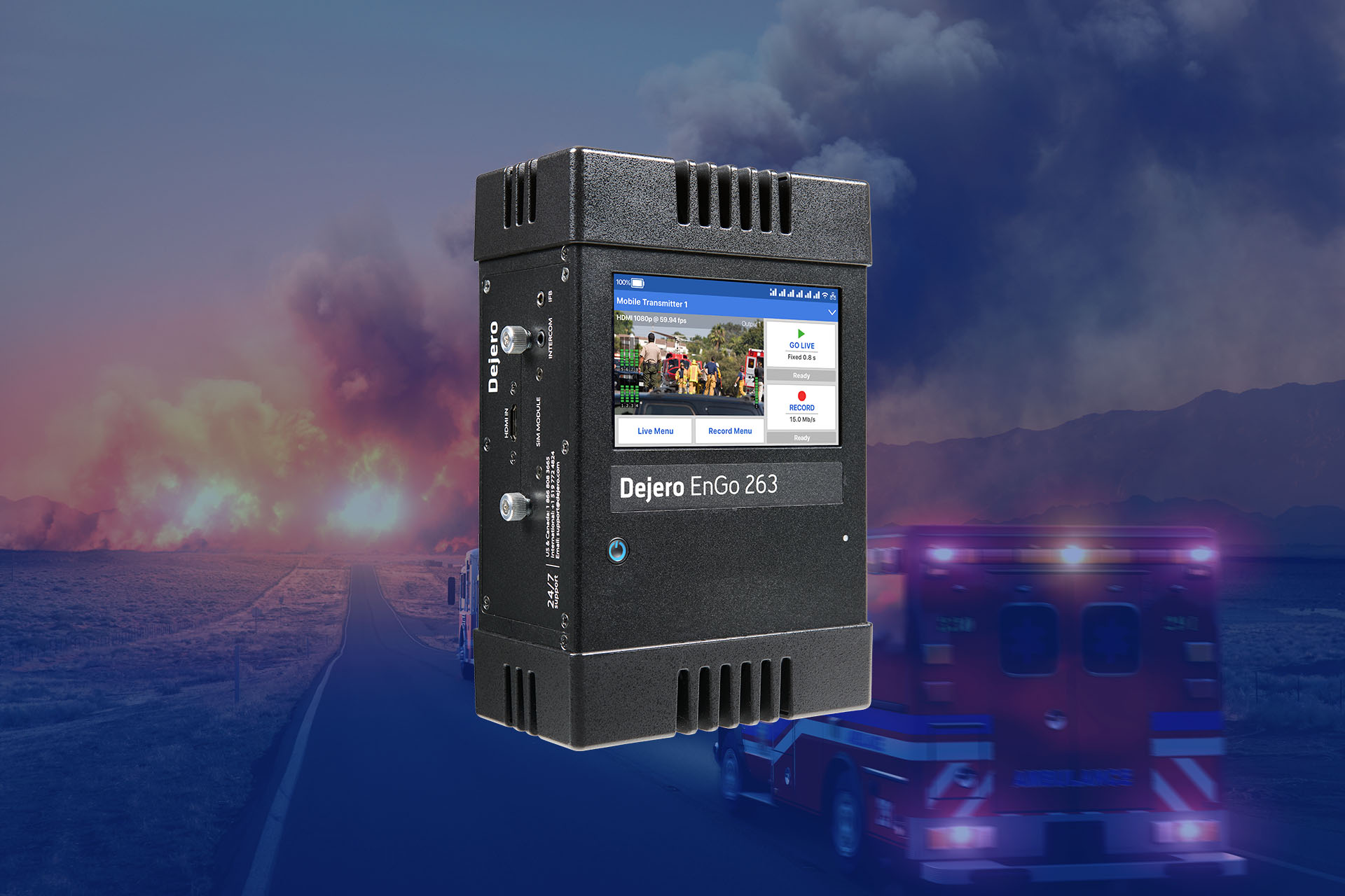 New Dejero mobile transmitter offers first responders enhanced reliability and security