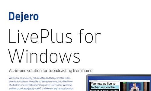 Dejero LivePlus for Windows