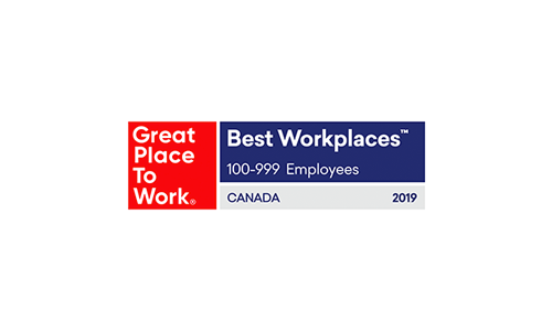 2019 Great Place to Work® - Best Workplaces™ in Canada with 100-999 Employees
