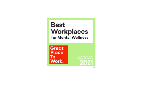 Great Place to Work® - Best Workplaces™ for Mental Wellness 2021