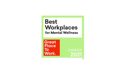 Great Place to Work® - Best Workplaces™ for Mental Wellness 2021