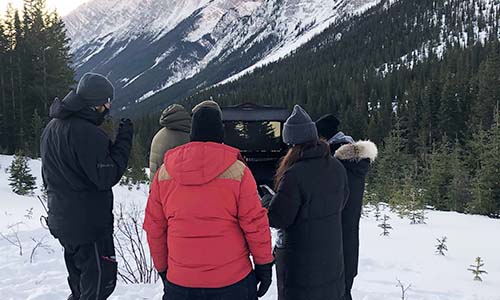 Virtually connecting creatives for a Subaru commercial shoot in the remote Canadian Rockies