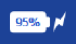 95 Percent charging battery icon