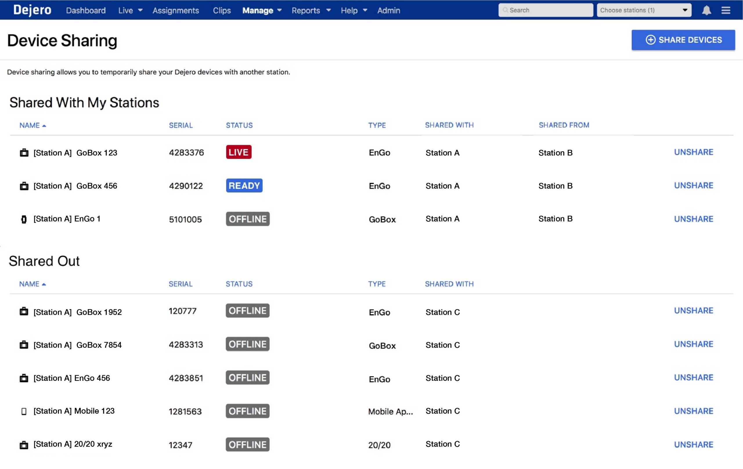 device sharing screenshot from Control
