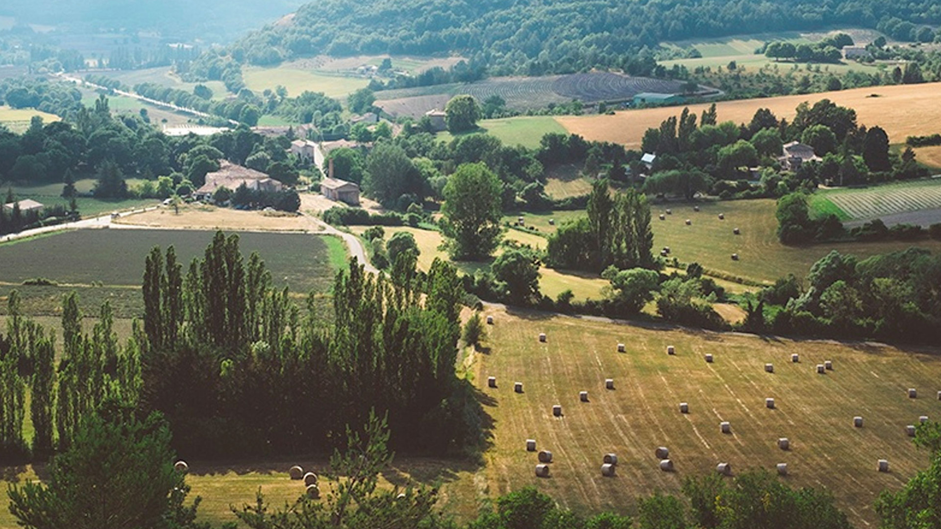 Rural location imagery showing hills