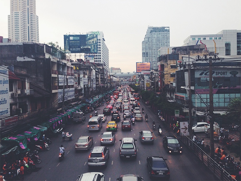 Cityscape showing congestion