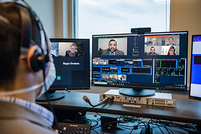World leaders and government officials join virtually from remote locations on screen