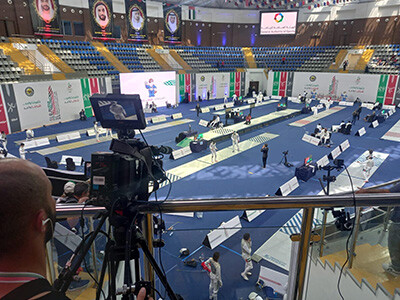 Dejero EnGo mobile video transmitters being used for live connectivity from sports venue