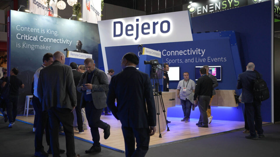Dejero booth at tradeshow event