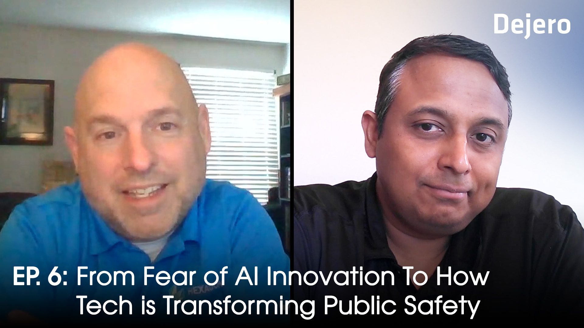 Sai Narain (Microsoft) and Christopher Blake Carver (Hexagon) talking about artificial intelligence in public safety