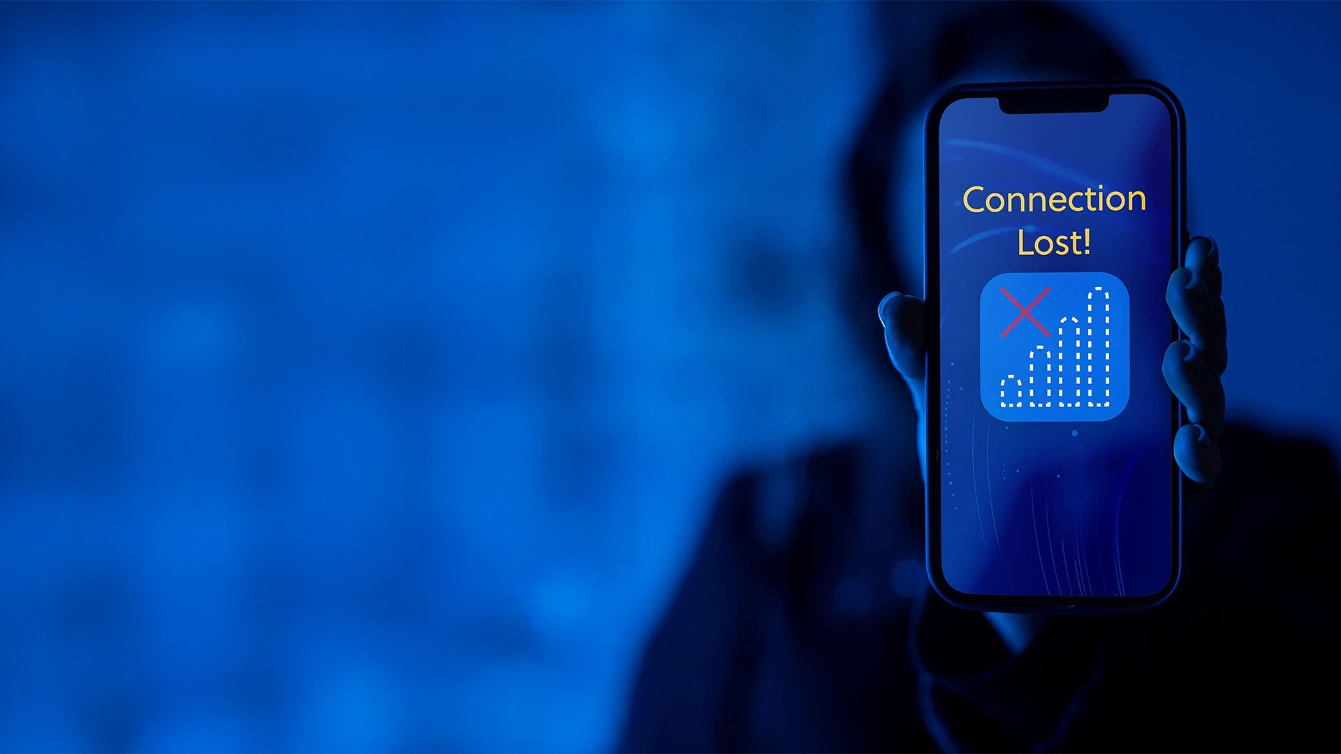 Connection Lost displayed on a phone