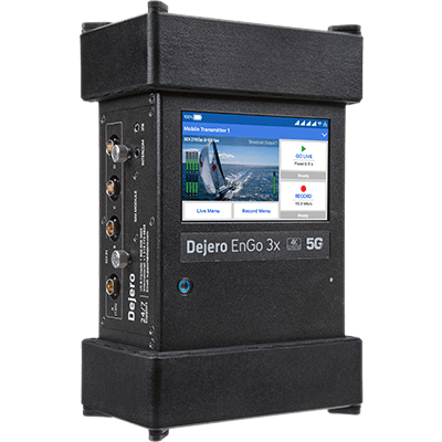 Dejero EnGo 3x: Multi-camera 5G mobile transmitter and internet gateway.