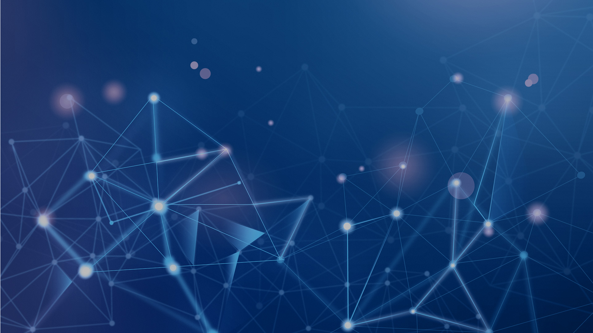 cyber molecular scientific blue background