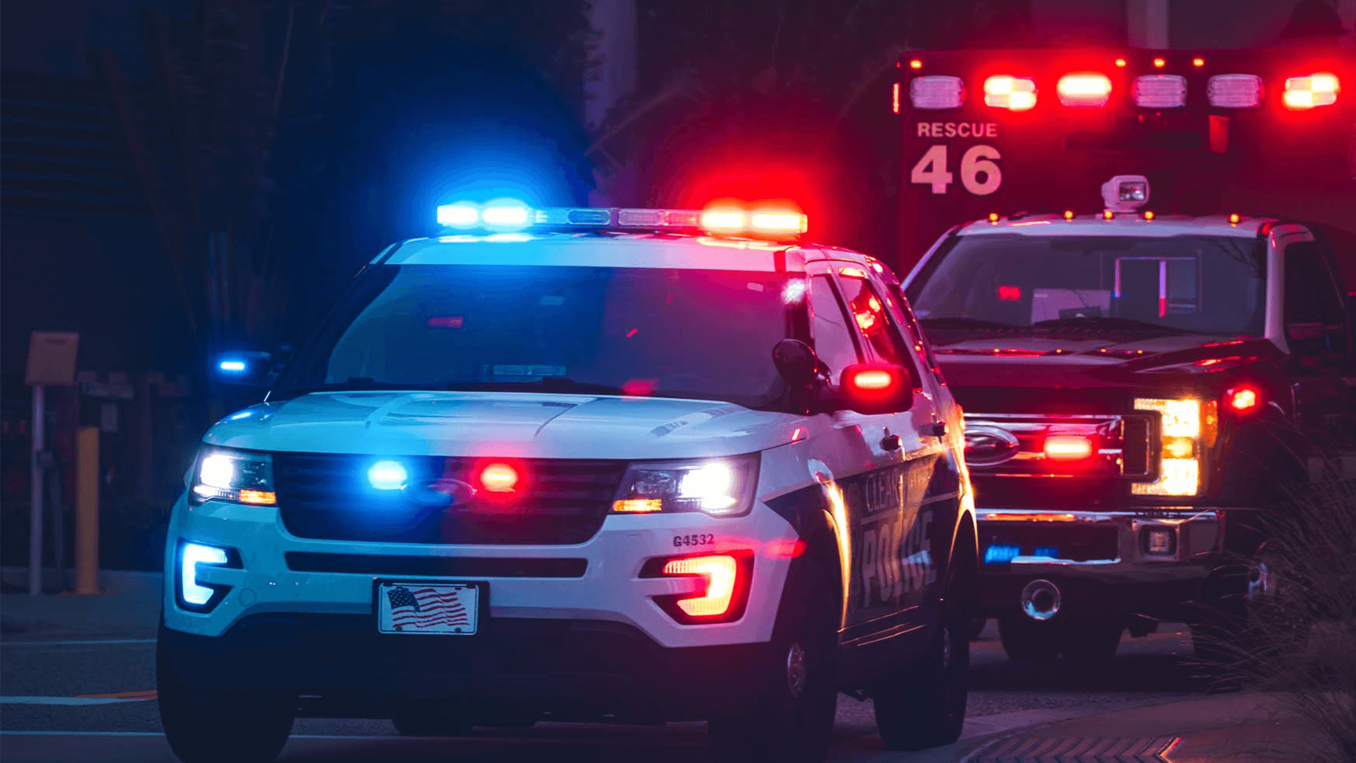 Police cruisers