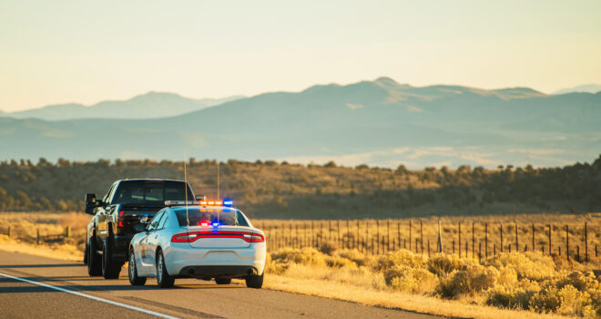 Utah Highway Police Patrol Traffic Stop