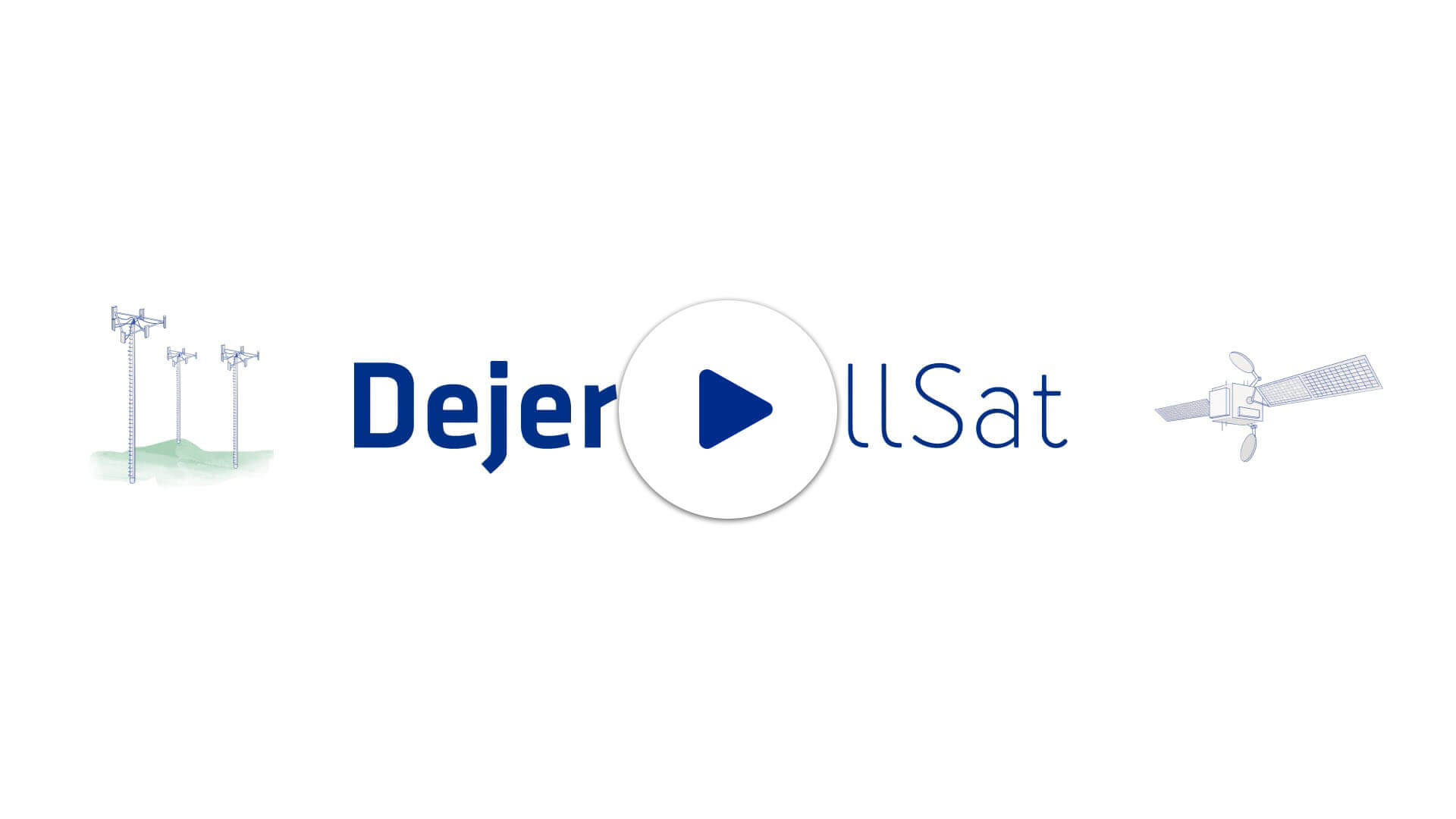 Connection graphics surrounding the Dejero CellSat wordmark