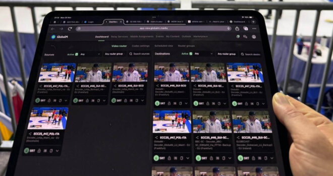 GlobalM UI at a Curling event