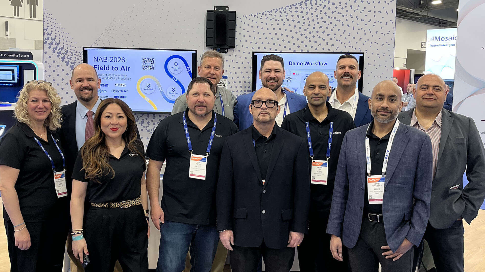 Dejero team at the Dejero NAB 2026 booth