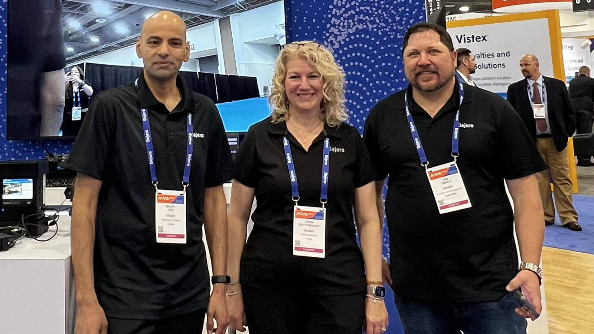 Ralph, Trish and Ian at the Dejero booth