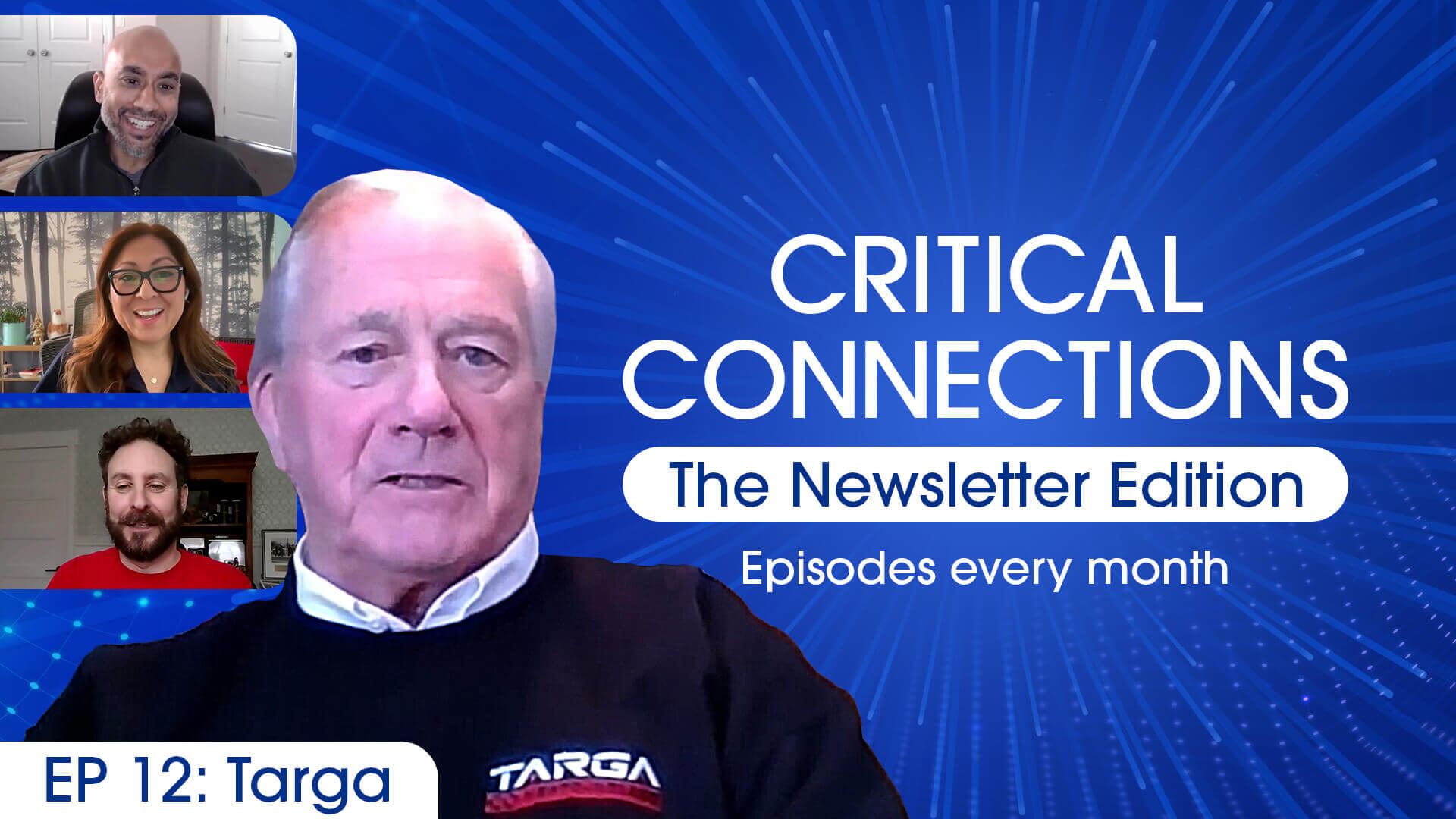 CRITICAL CONNECTIONS The Newsletter Edition - Episodes every month - EP 12: Targa